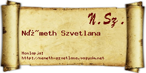 Németh Szvetlana névjegykártya
