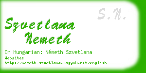 szvetlana nemeth business card